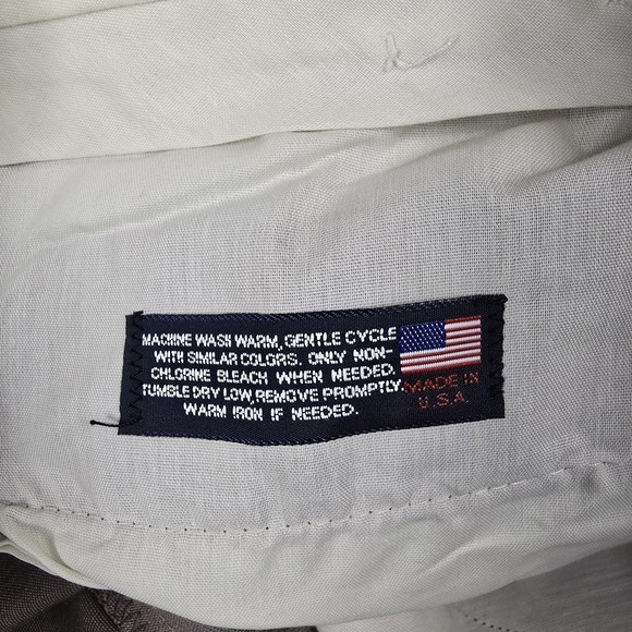 Men's Pleated Cuffed Dress Pants Size 36x29 Beige Taupe USA Made - Picture 6 of 8
